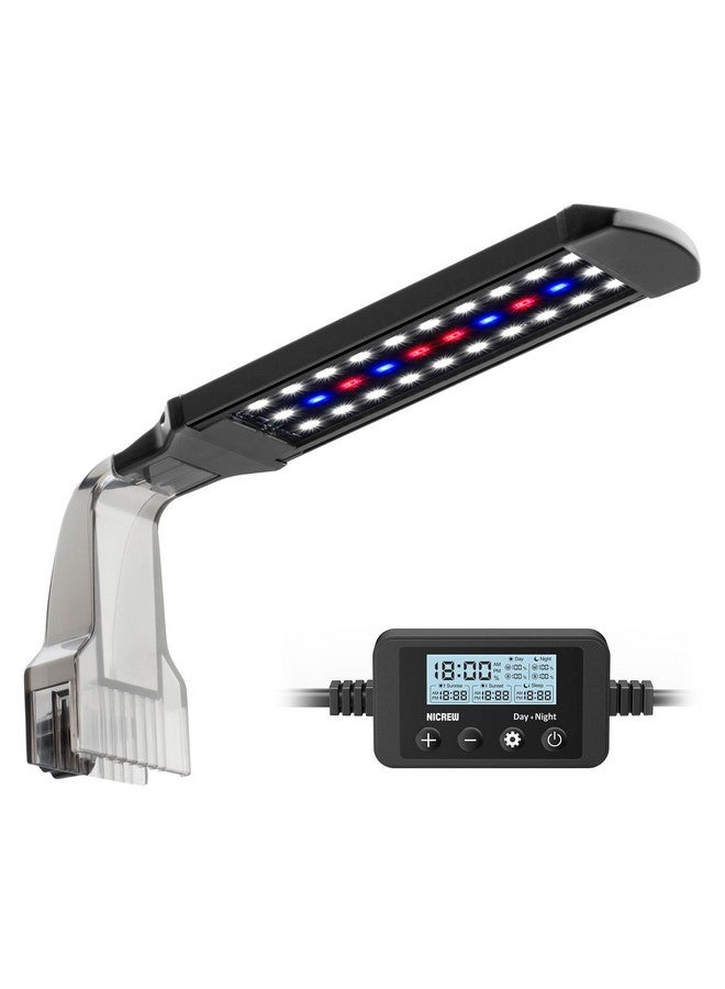NICREW Clip On Aquarium Light, Fish Tank Light With White, Blue And Red Leds, Planted Aquarium Light For Nano Tank, 2 Lighting Modes - Image 1