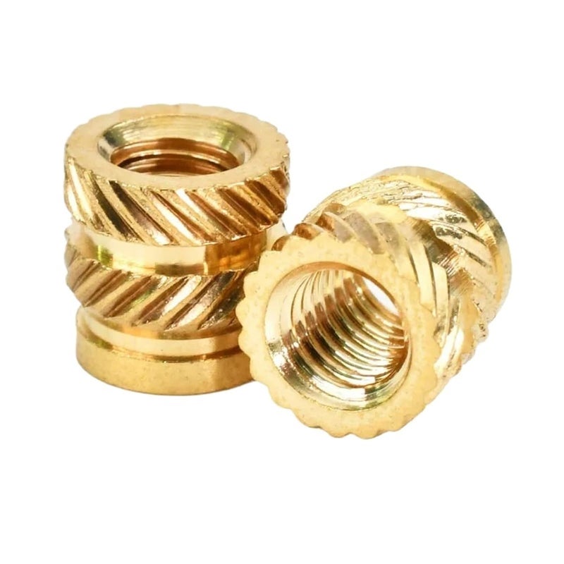 Hot Melt Insert Nuts Laptop M2 M3 M4 M5 Melting Knurled Thread Heating Injection Molding Embedment Copper Nut 3D Printer Brass for 3D Printing Parts(Length 2mm,M5(OD7mm) 50Pcs) - Image 1