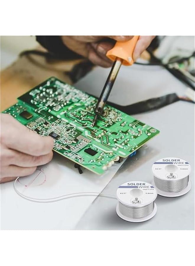 MOXO 3Pcs Solder Wire for Electronic Soldering Tin Lead Rosin Core Solder Kit 6337 Tin Lead Rosin Core Solder Wire Low Melt Electrical Solder for Electrical Devices Wires Cables (0.8mm 50g). - Image 5