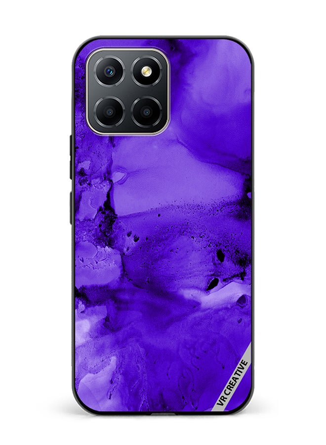 VR CREATIVE Protective Case Cover For Honor X6 Violet Alcohol Ink Wash Texture On White Paper Design Multicolour - Image 1