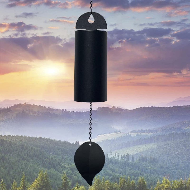 asdfg Deep Resonance Serenity Bell Large Metal Cylinder Wind Chimes Outdoor Windbell Deep Tone 30 Inch Garden Wind Chimes for Patio and Terrace Musical Windchime Outdoor and Home Decoration - Image 2