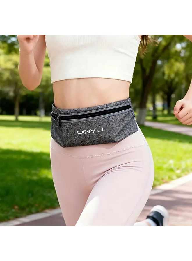 Dark Gray Unisex Running Waist Bag with Transparent Phone Pouch And 3 Pockets - Image 1