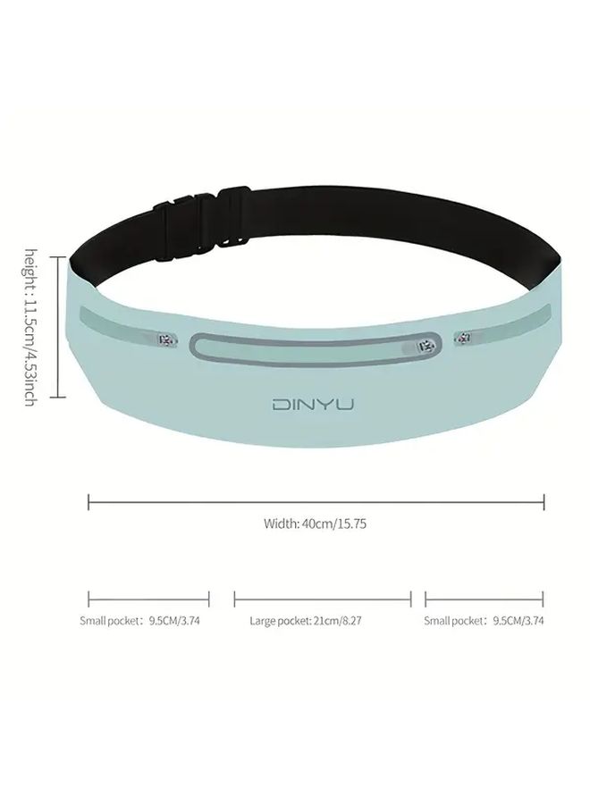 Dark Gray Unisex Running Waist Bag with Transparent Phone Pouch And 3 Pockets - Image 4