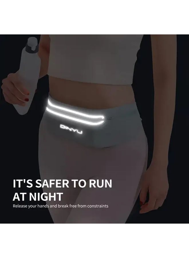 Dark Gray Unisex Running Waist Bag with Transparent Phone Pouch And 3 Pockets - Image 5