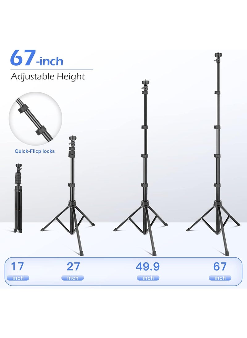 Sinsin 1.7m Extendable Tripod & Selfie Stick – Wireless Remote Control – Compatible with iPhone, Android & Cameras - Image 2
