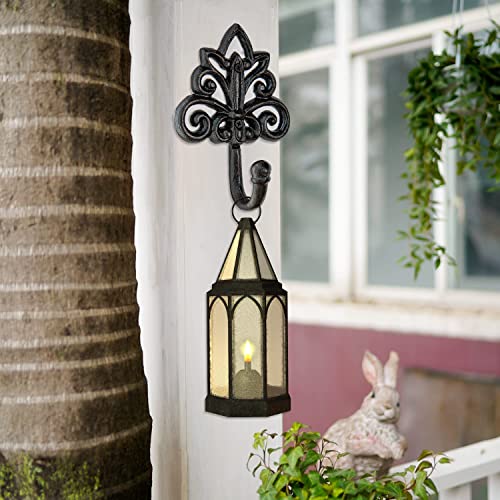 Sungmor Set of 3 Decorative Cast Iron Wall Hooks – Vintage Ornate Design with Antique Black Finish – Heavy Duty Rustic Wall Hangers for Entryway, Bathroom, Kitchen, or Bedroom Decor - Image 5
