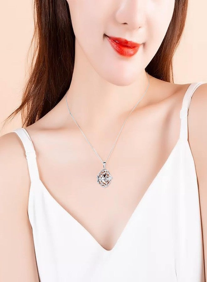 Minicremation Cremation Jewelry Urn Pendant Necklace for Ashes with Hollow Ball Keepsake Memorial Jewelry for Ashes Rose gold - Image 4