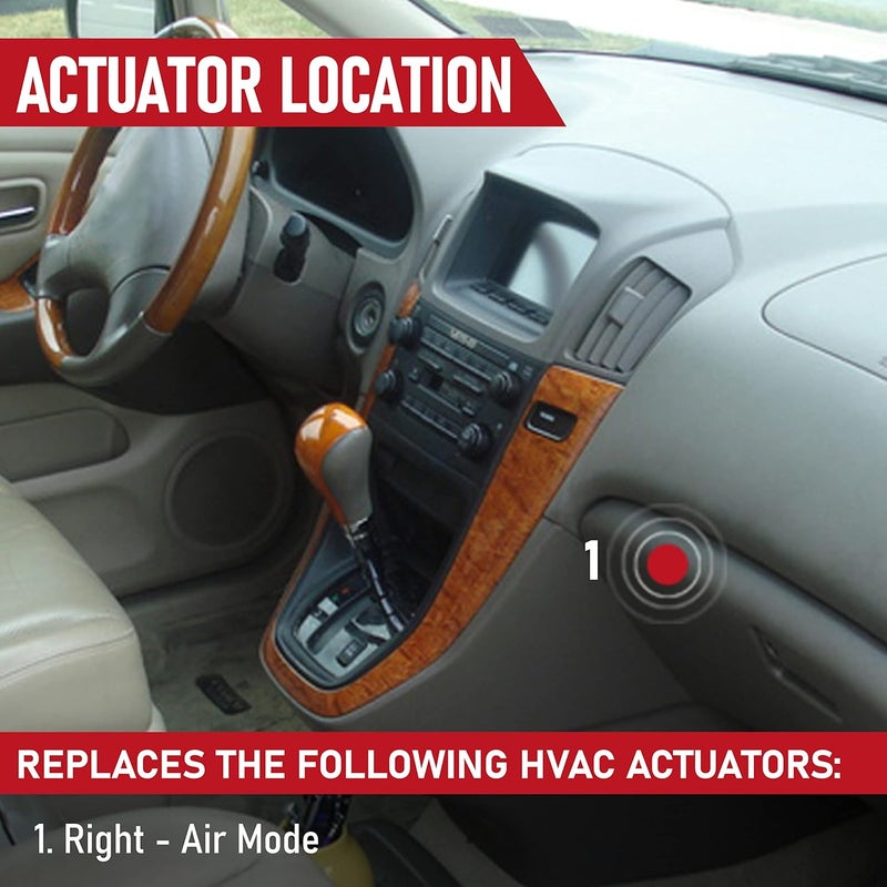 AA Ignition HVAC Air Blend Door Actuator Mode - Compatible with Lexus Vehicles - 97-05 GS300, GS400, GS430, IS300, RX300, 2002-2010 SC430 - Replaces 8710630371, 604-917, 87106-30371, 604917 - Heater Servo Unit - Image 3
