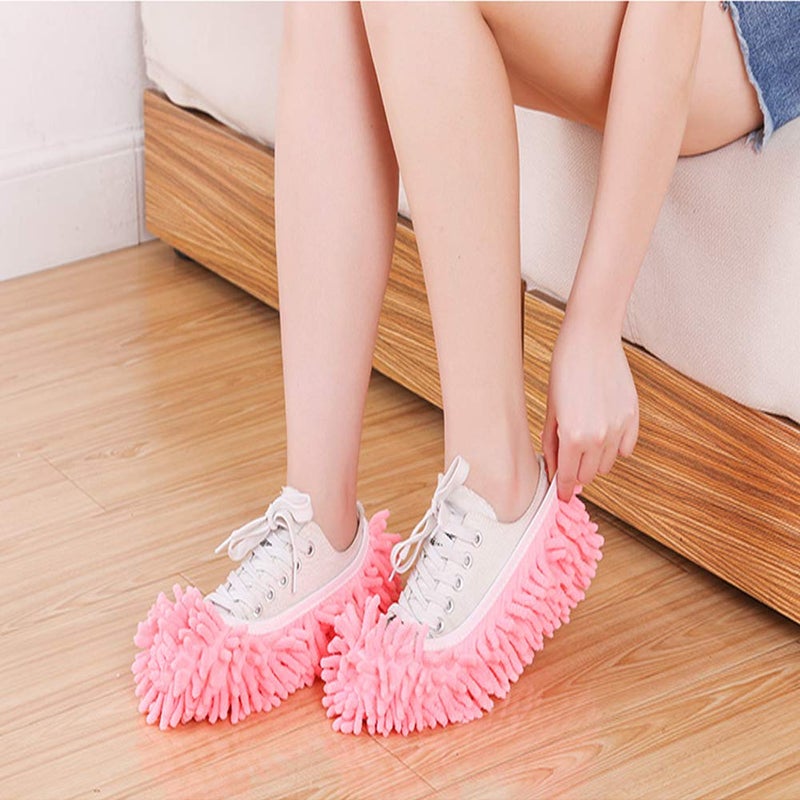 Tamicy Mop Slippers Shoes 5 Pairs (10 Pieces) - Microfiber Cleaning House Mop Slippers Floor Cleaning Tools Shoe Cover Soft Washable Reusable Microfiber Foot Socks Floor Cleaning Tools Shoe Cover - Image 4