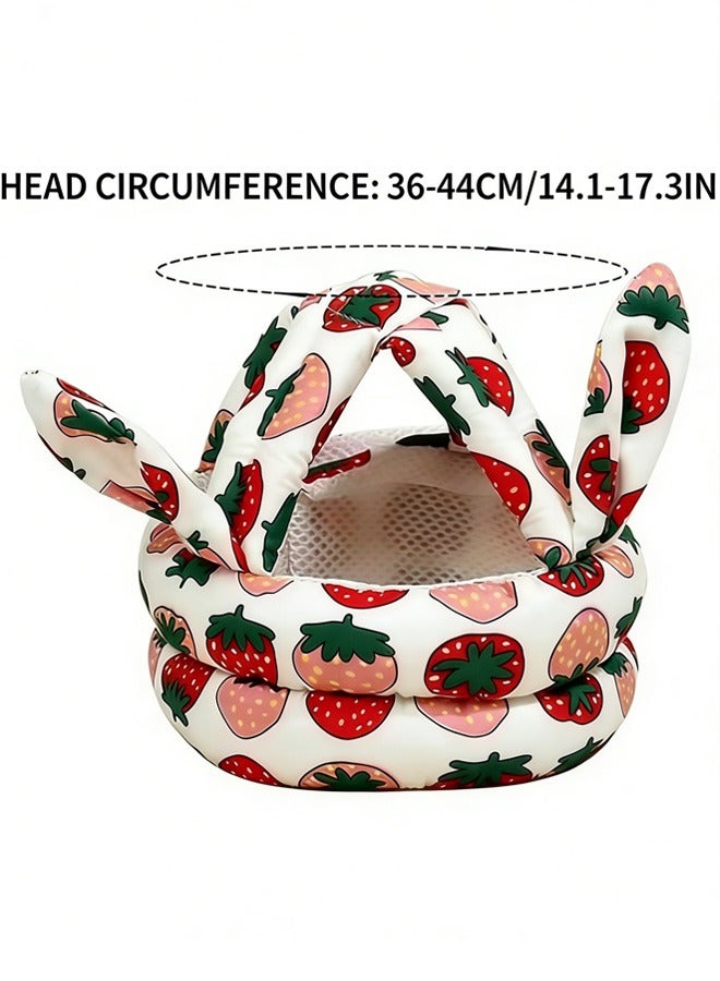 Berma Baby قبعة مشي الطفل، خوذة أمان للأطفال الصغار، خوذة قابلة للتعديل، غطاء حماية للرأس، واقي رأس الطفل (فراولة) - Image 2