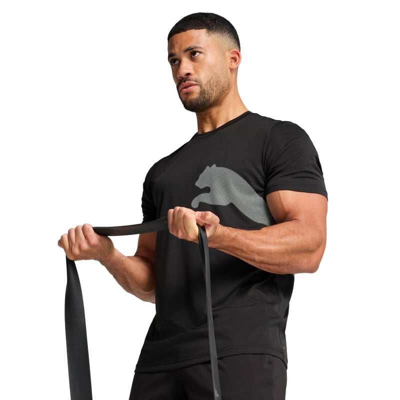 PUMA Men's Standard Train All Day Big Logo T-Shirt, Black SS25, X-Large - Image 4