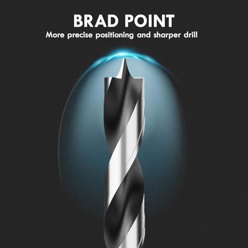 MACXCOIP Brad Point Wood Drill Bit Set, 12Pcs Drill Bit Set with Double Flutes Design for Carpenter Woodworking and All Types of Wood (1/8" - 1/2") - Image 3