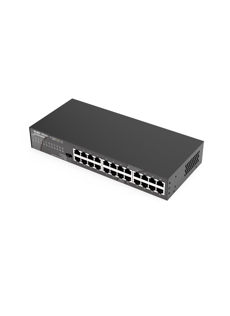 رويجي RG-ES124GD، محول غير مُدار بسرعة 10/100/1000 ميجابت في الثانية، 24 منفذًا  - Image 2