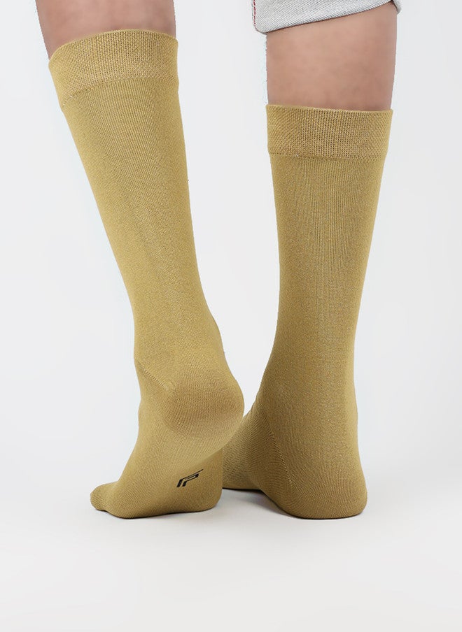 FOOTPRINTS FOOTPRINT Men 5 Pairs Anti Odour Organic Cotton Calf-Length Solid Bamboo Formal Socks - Image 4