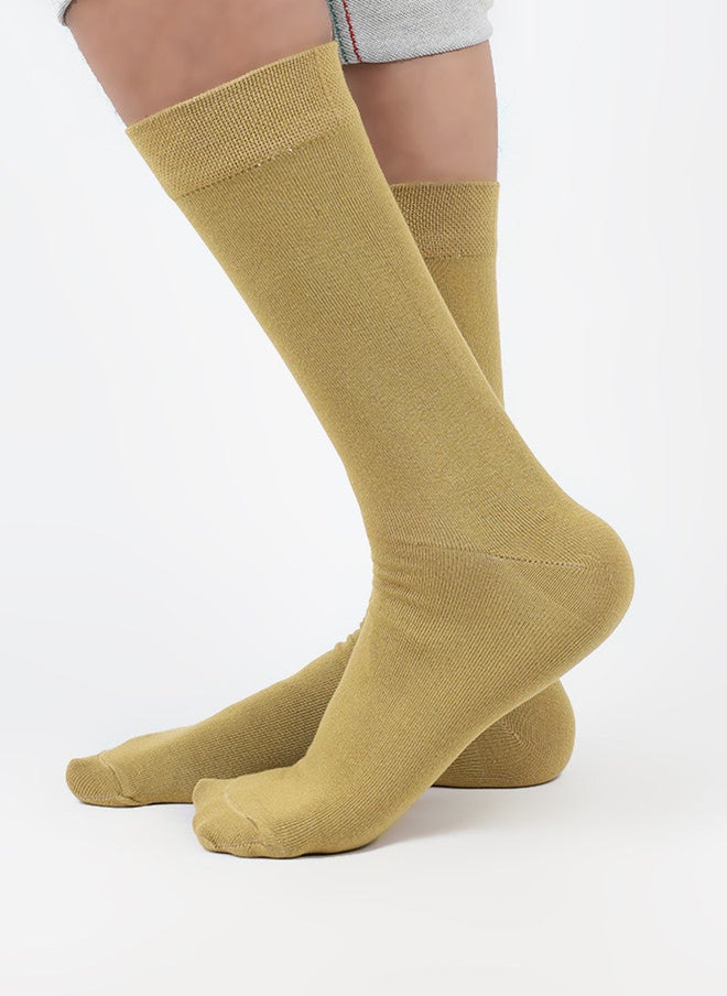 FOOTPRINTS FOOTPRINT Men 5 Pairs Anti Odour Organic Cotton Calf-Length Solid Bamboo Formal Socks - Image 3