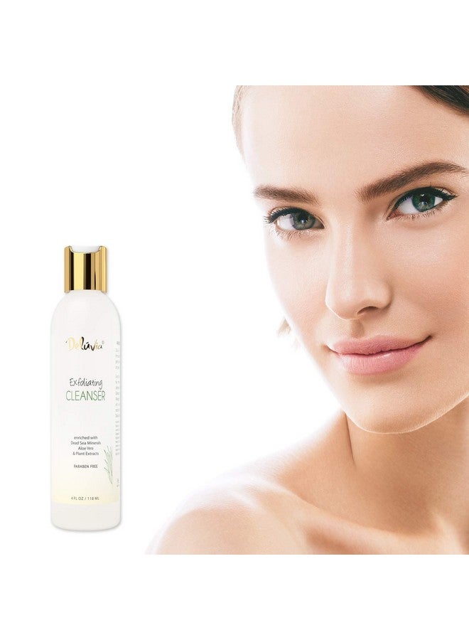 Deluvia Exfoliating Face Wash Hydrating Face Cleanser & Gentle Exfoliating Face Scrub Exfoliate For Face Face Exfoliating Scrub Facial Scrub For Men & Women Facewash Cleaner & Face Exfoliant. - Image 4