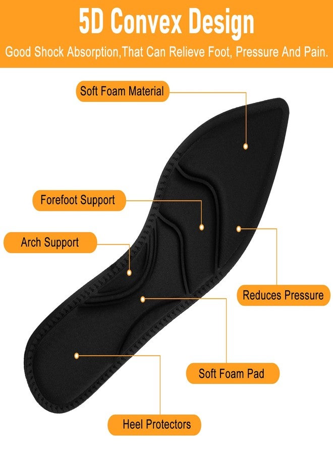 APLZGMG 4 Pairs High Heel Insoles, Women Breathable Shoe Inserts, 10 Inch Boot Inserts Foot Cushion, Comfort Sponge Shoe Pads Insert for Women Foot Pain, Arch Pain, Heel Sore, Loose Shoes (Classic 4 Colors) - Image 4