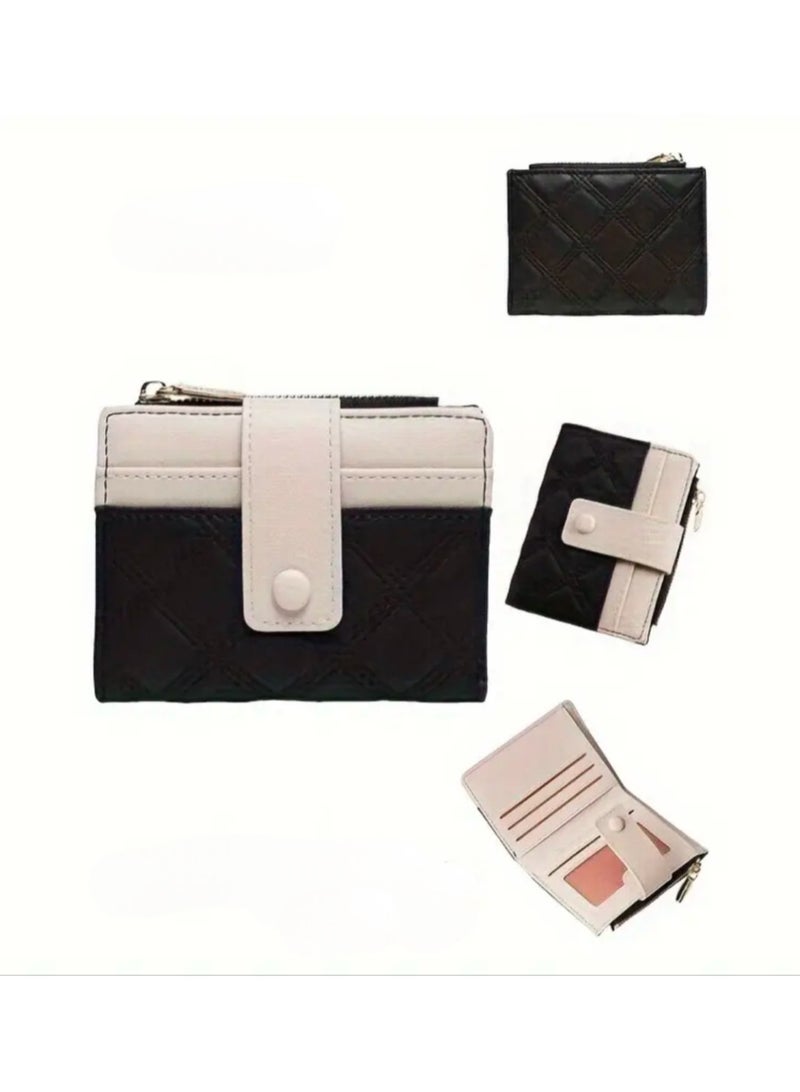 Deabolar Women Wallet  Leather Short Wallet Bifold RFID Blocking Wallet Credit Card Holder Organizer with Zipper Pocket Mini Lady Purse - Image 2