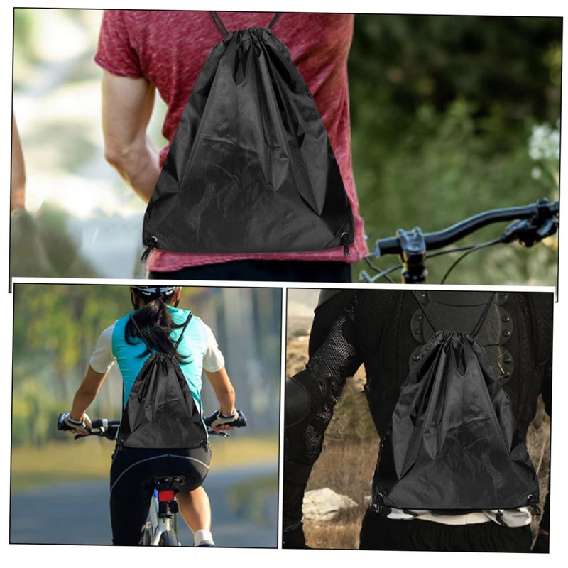 2pcs Portable Helmet Bag Drawstring Backpack for Skiing Gym Sports Gear Secure Closure - Image 4