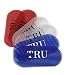 TRU BARBER HAIR GRIPPERS 3 COLORS BUNDLE PACK 6 PCS for Men and Women Salon and Barber Hair Clips for Styling Hair holder Grips RedWhiteBlue - Image 2