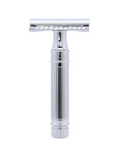 Edwin Jagger Edwin Jagger DES89LBLAMZ Classic Long Handled Double Edge Manual Eco-Friendly and Reusable Safety Razor for Men and Women for Shaving cream or Soap Fits All DE Razor Blades (Lined)  - Image 1