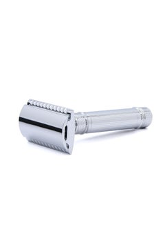 Edwin Jagger Edwin Jagger DES89LBLAMZ Classic Long Handled Double Edge Manual Eco-Friendly and Reusable Safety Razor for Men and Women for Shaving cream or Soap Fits All DE Razor Blades (Lined)  - Image 2