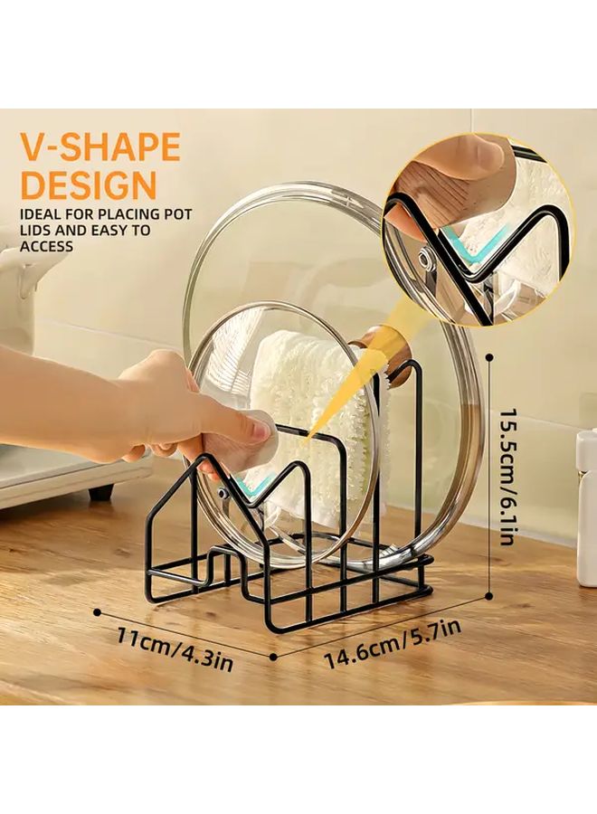 Space Saving Kitchen Organizer Rack 1pc for Cutting Board Pot Lid Baking Pan - Image 3