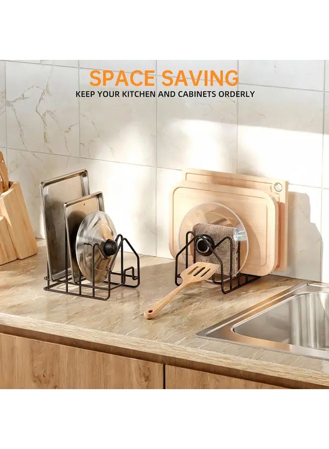 Space Saving Kitchen Organizer Rack 1pc for Cutting Board Pot Lid Baking Pan - Image 5