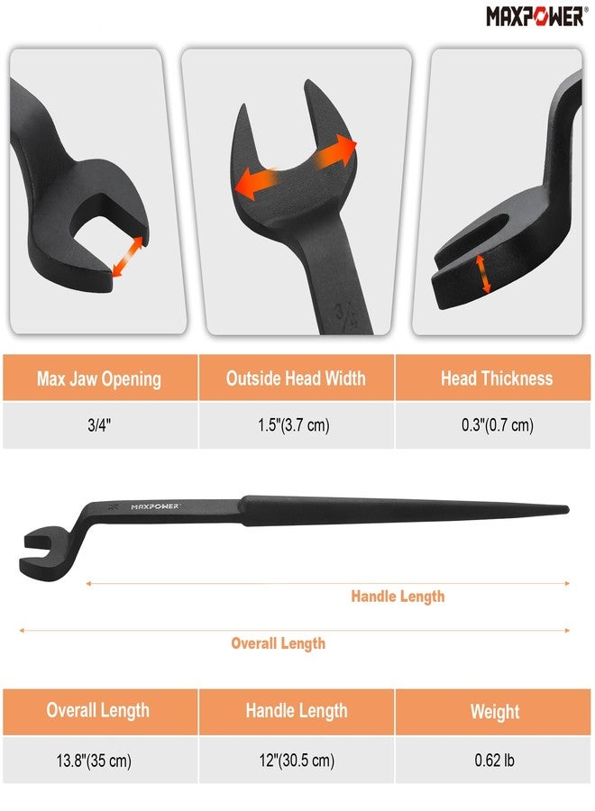 MAXPOWER Spud Wrench, 3/4 inch Nominal Opening - Image 2