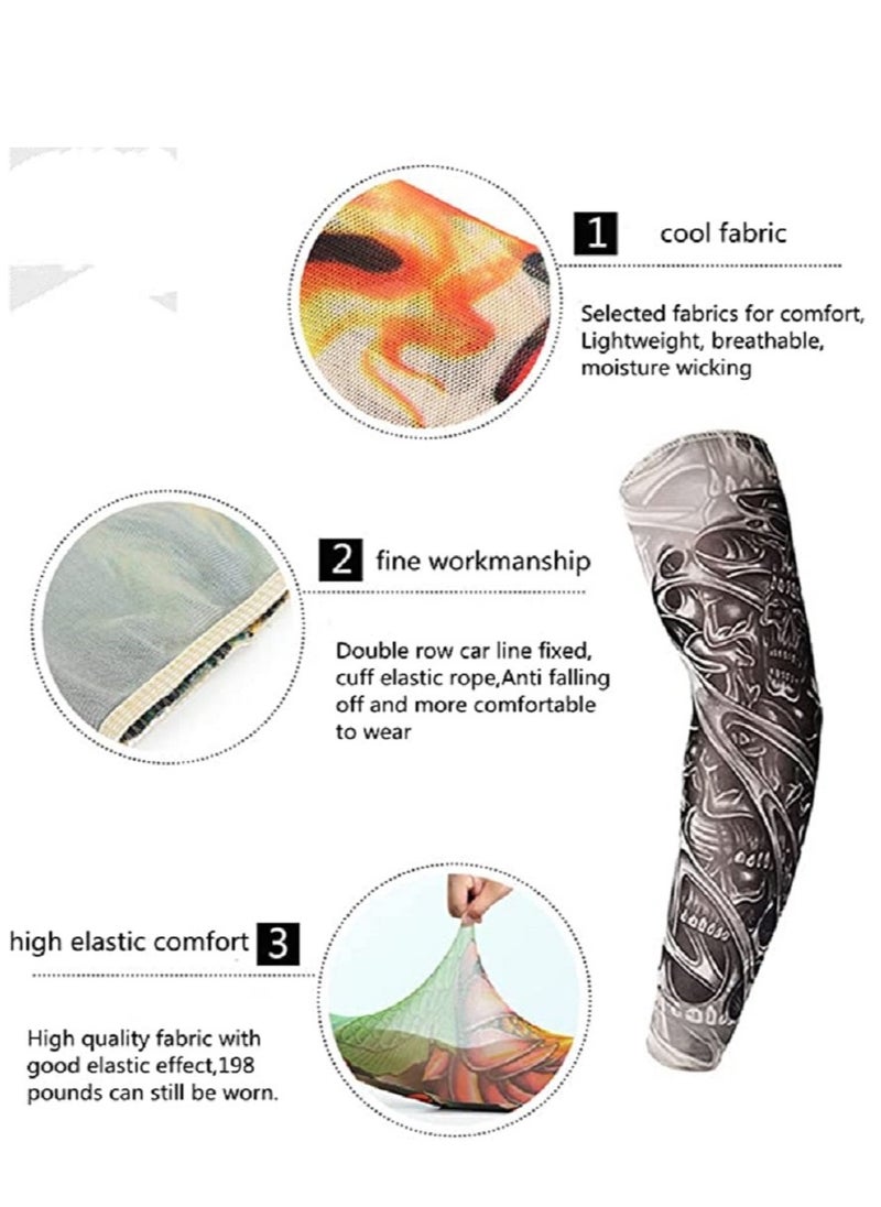 Generic One Pair Unisex Arm Sleeve Cover, Sun Uv Protection, Cooling, and Warming, Tattoo Sunscreen  - Image 4