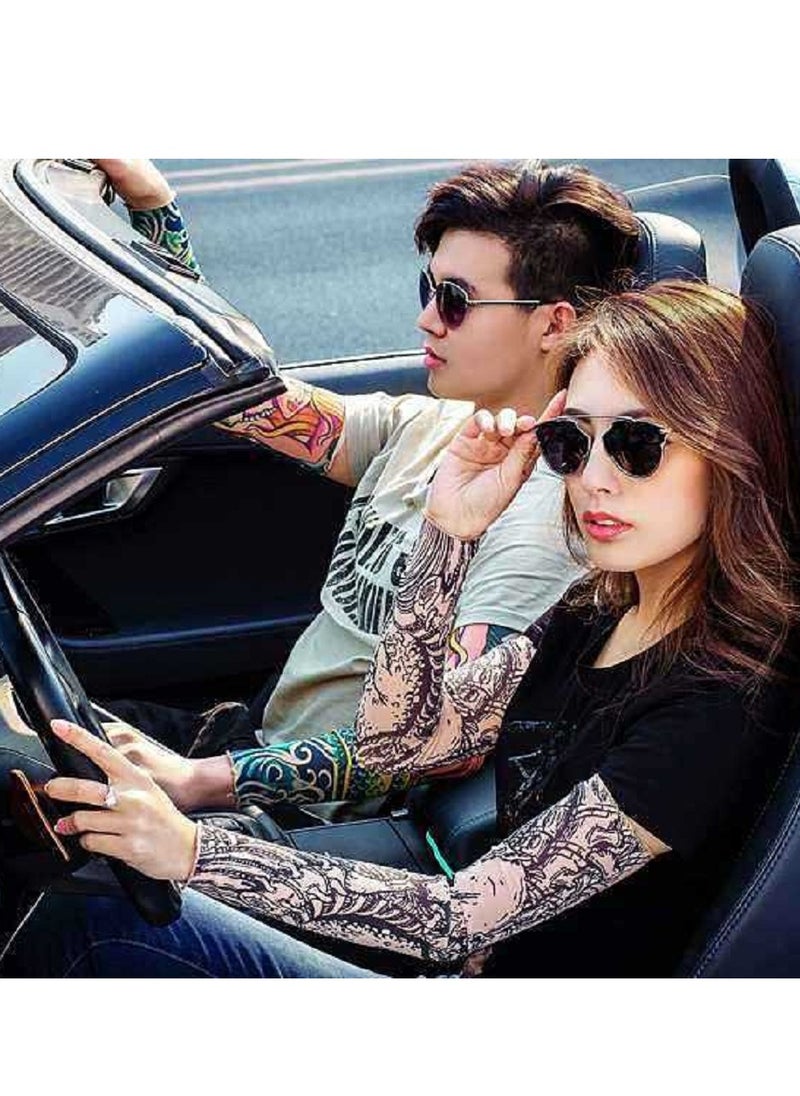 Generic One Pair Unisex Arm Sleeve Cover, Sun Uv Protection, Cooling, and Warming, Tattoo Sunscreen  - Image 3