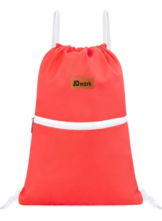 ADMARK string yoga mat daypack, gym bag,rucksack bag and sport pouch bag for swimming 10 l backpack black/black (black/red d b) - Image 1