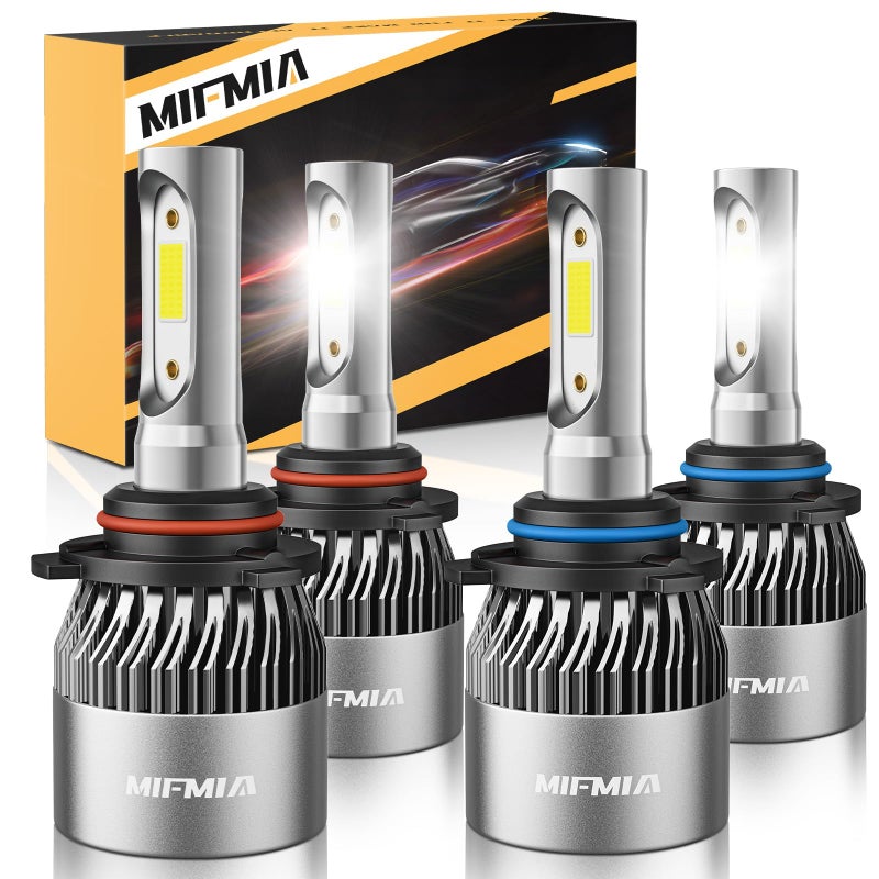 Mifmia ???????? ???????? Bulbs Combo High And Low Beam 6500K White 800% Brightness 40000Lm  Non-Polarity Plug And Play With Fan  Ip68 Waterproof Off-Road Lights  Pack Of 4 - Image 1
