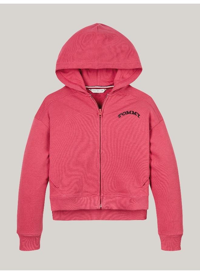 TOMMY HILFIGER Kids Logo Zip Through Hoodie  - Image 5