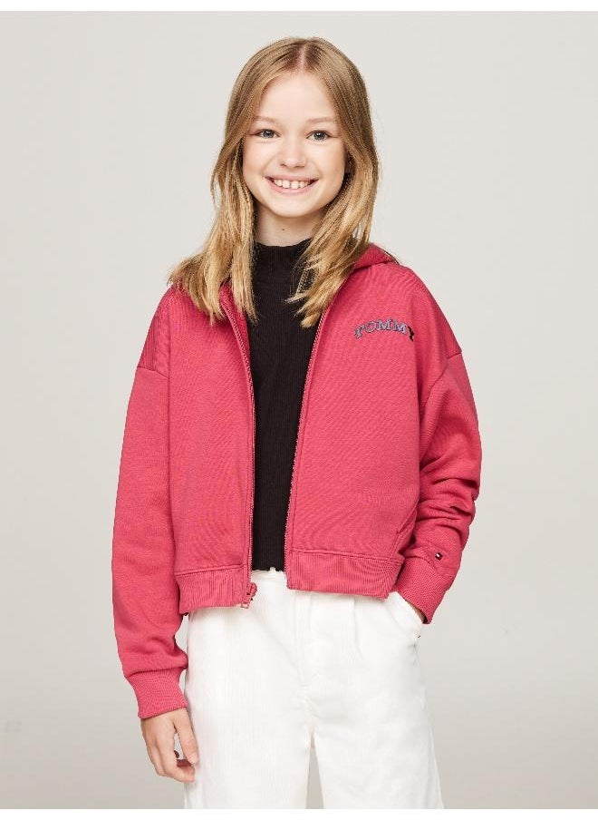 TOMMY HILFIGER Kids Logo Zip Through Hoodie  - Image 1