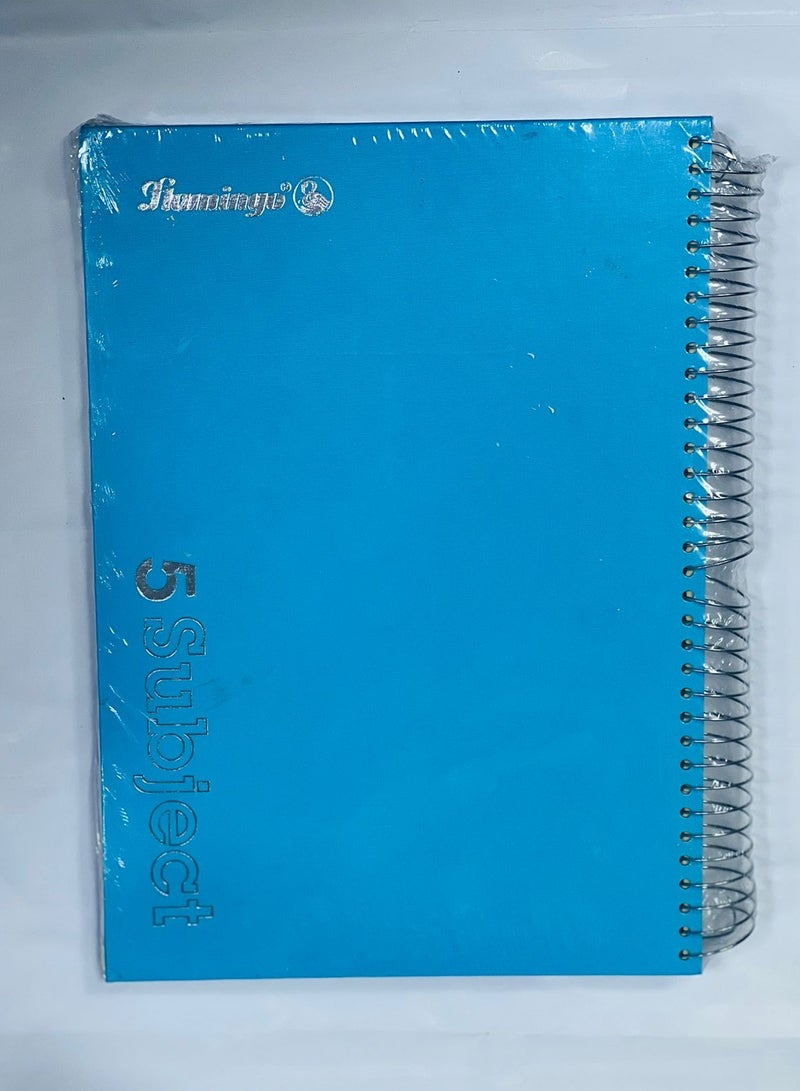 Flamingo 5-Subject Heavy Duty Notebook A4 Multicolor - Image 1