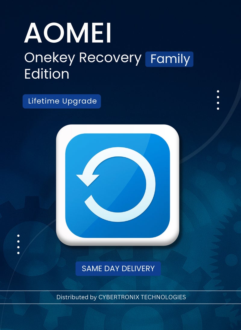 AOMEI AOMEI Onekey Recovery Family Edition |  Lifetime Upgrade | Digital License | SAME DAY DELIVERY