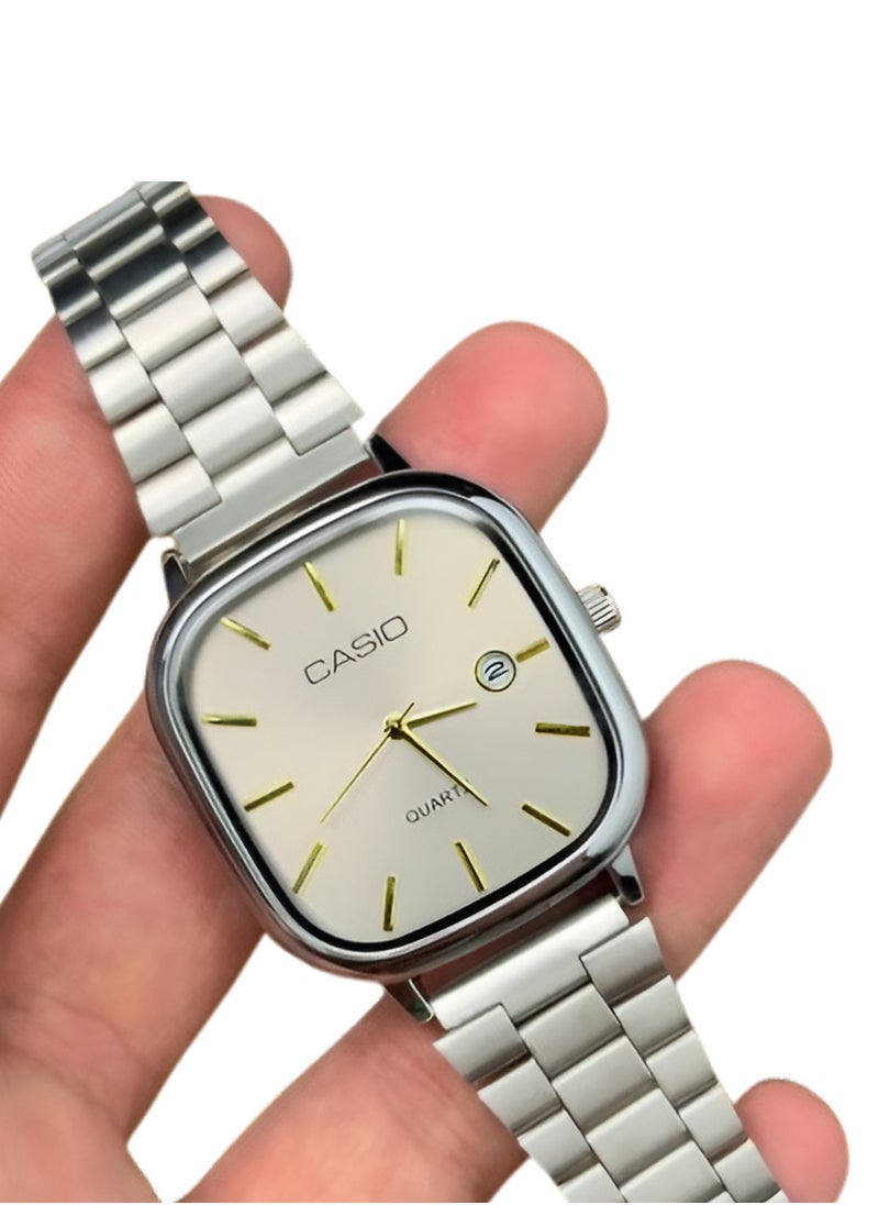 CASIO Casio Silver-Tone Quartz Watch with Silver Dial  - Image 2