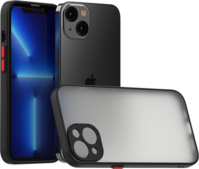 Dexmon Apple iPhone 13 Case 3D Camera Protection Soft Matte Smoke Case  - Image 1