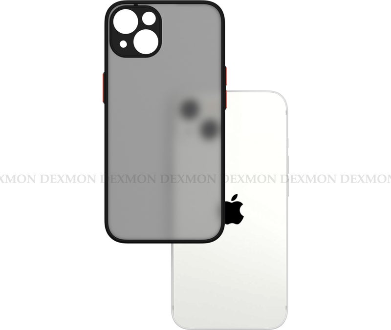 Dexmon Apple iPhone 13 Case 3D Camera Protection Soft Matte Smoke Case  - Image 3