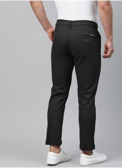 Hubberholme Slim Fit Black Chinos for Men with Classic Design  - Image 3