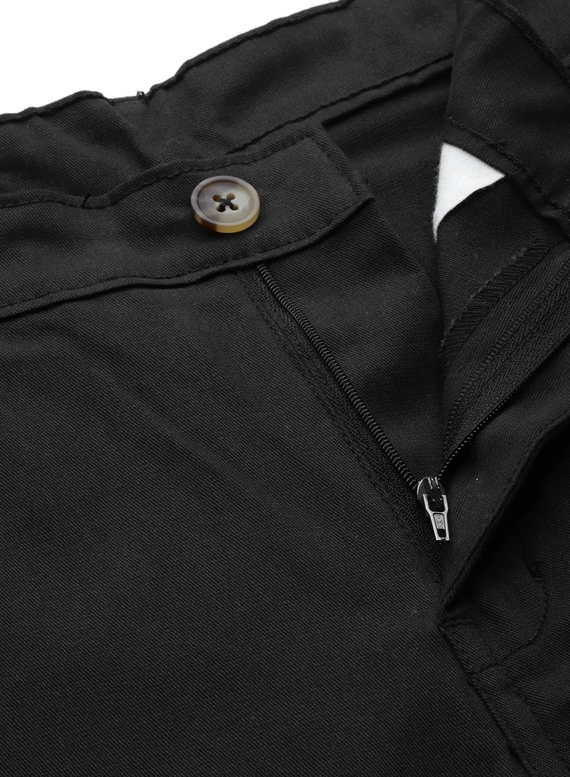 Hubberholme Slim Fit Black Chinos for Men with Classic Design