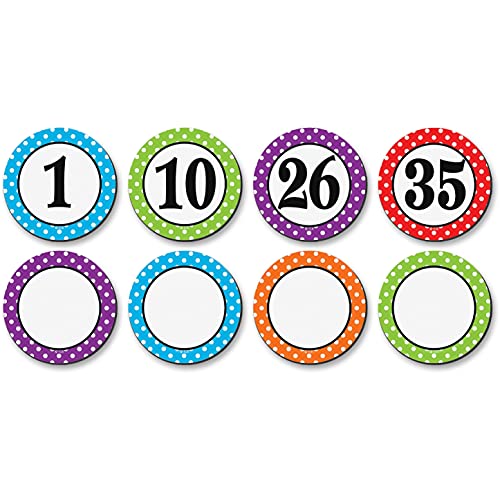 Teacher Polka Dot Numbers Magnetic Accents