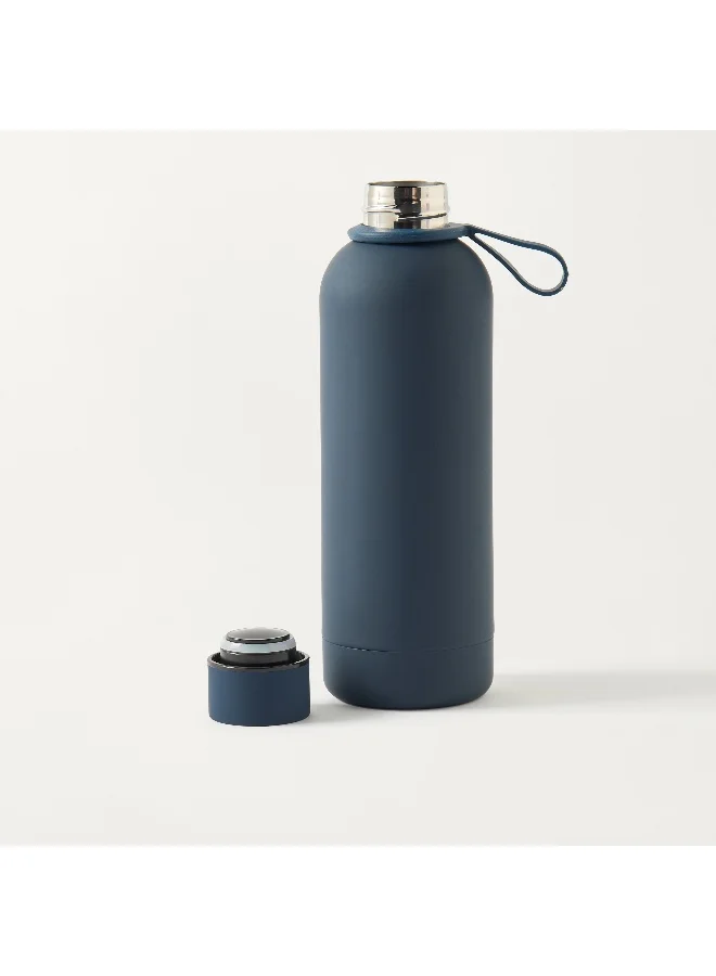 Lifestyle Solid Stainless Steel Water Bottle - Navy Blue - 500 ml