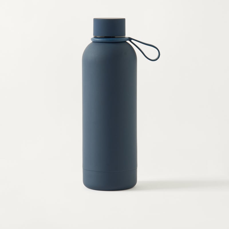 LIFESTYLE Solid Stainless Steel Water Bottle - Navy Blue - 500 ml - Image 1