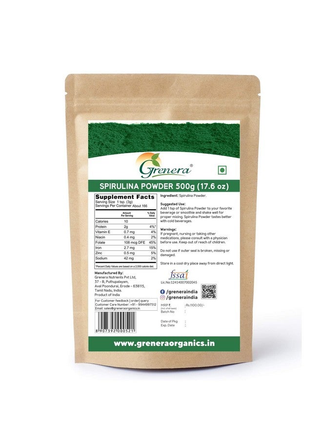Grenera Spirulina Powder - 500 grams - Image 2