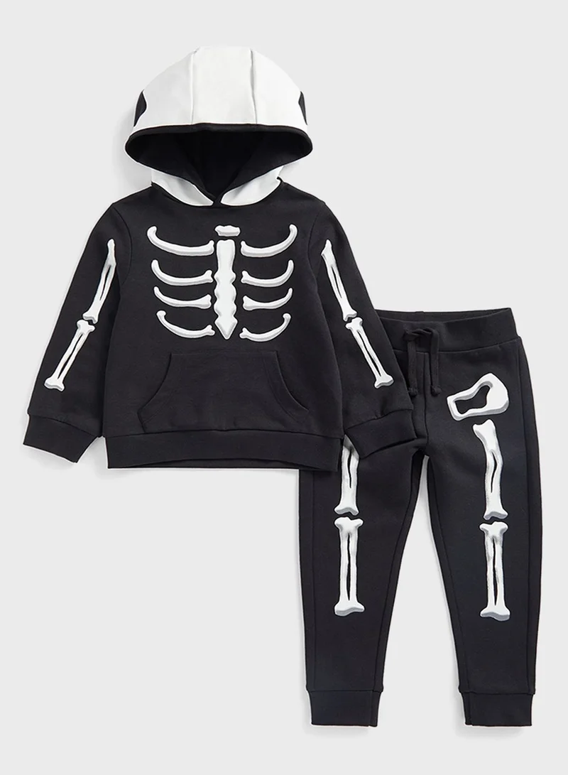 mothercare Skeleton Halloween Jog Set
