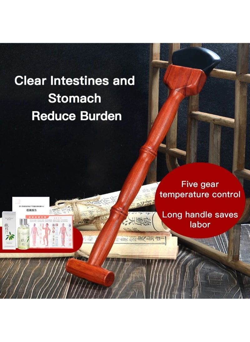 AROAQ Hot Stone Electric Gua Sha Massager Warm Bian Stone Scraping  Guasha Tool Warm Moxibustion Therapy Skin Spa Massage  - Image 3
