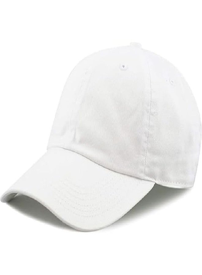 Jubination Baseball Cap for Men and Women Adjustable Size for Summer Season, Running Workouts and Outdoor Activities (in, Alpha, Free Size, White) - Image 1