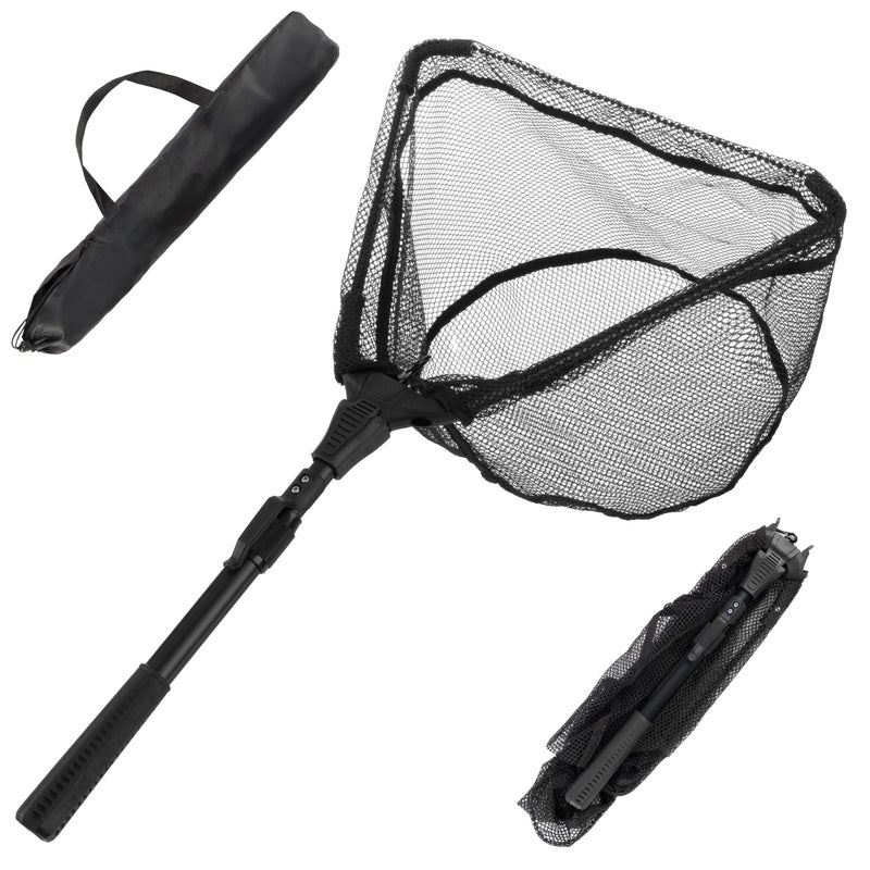 Wakeman Fishing Net with Telescopic Handle and Foldable Head - Lightweight and Durable Collapsible Fish Landing Net with Aluminum Alloy Frame - Saltwater or Freshwater Fishing Gear by Wakeman Outdoors - Image 1